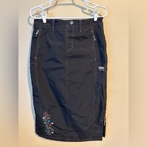 Skhoop Original Black Embroidered Women's Outdoor Skirt